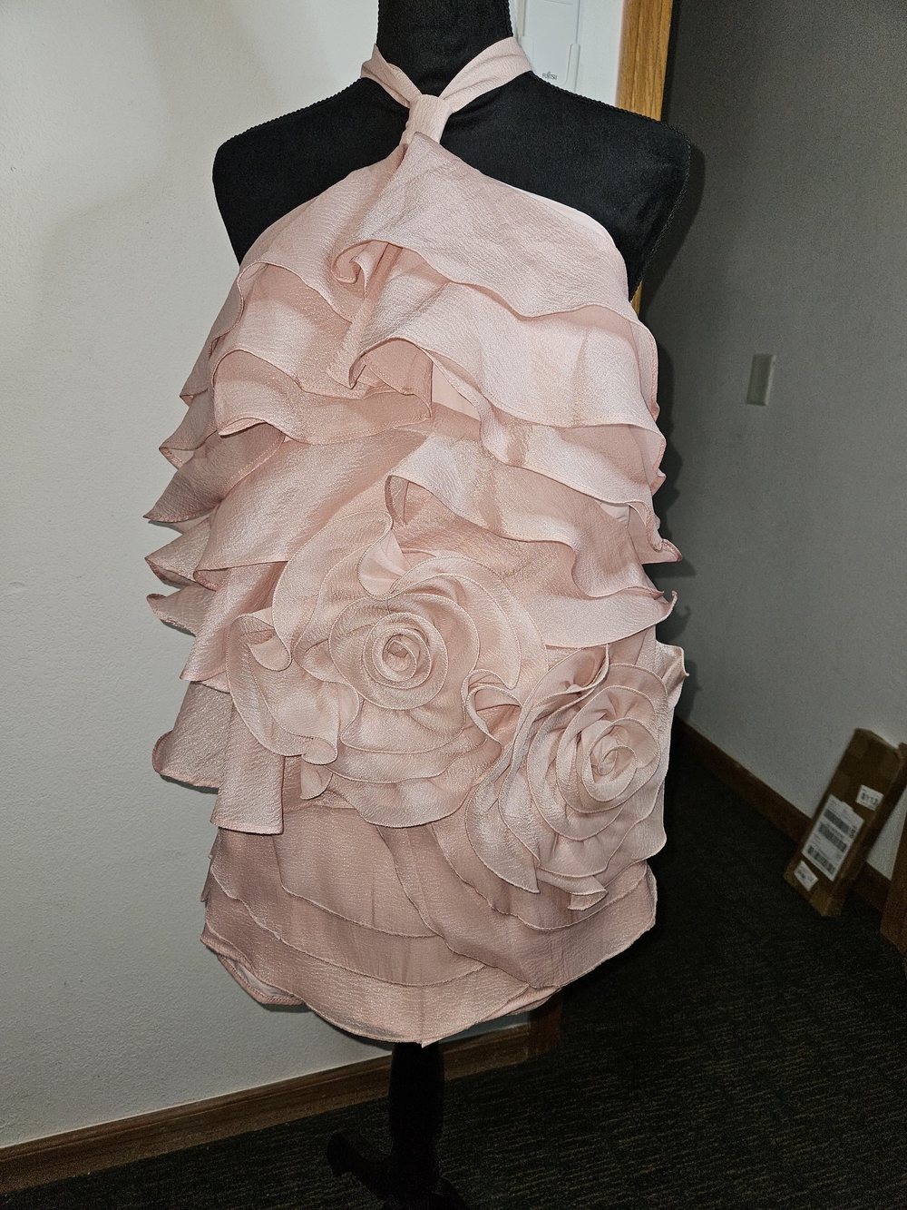 MOTF Pale Pink Layered Ruffle Halter Top and matching Short